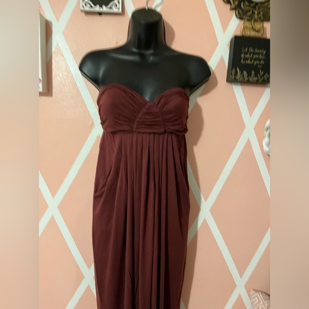 Rachel Pally Fortuna Strapless Dress Burgundy - Picture 6 of 8